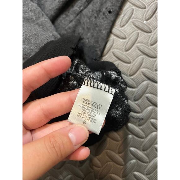 Wildfox SAY YES Destroyed Rainbow Jumper S Sweatshirt Top Loose Fit $136 Black - Picture 7 of 9